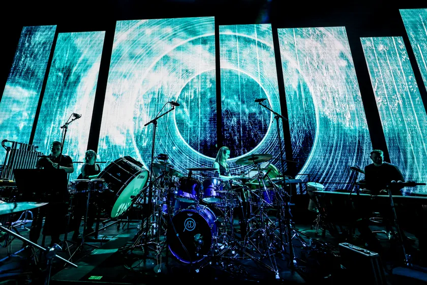Orchestra performing on stage