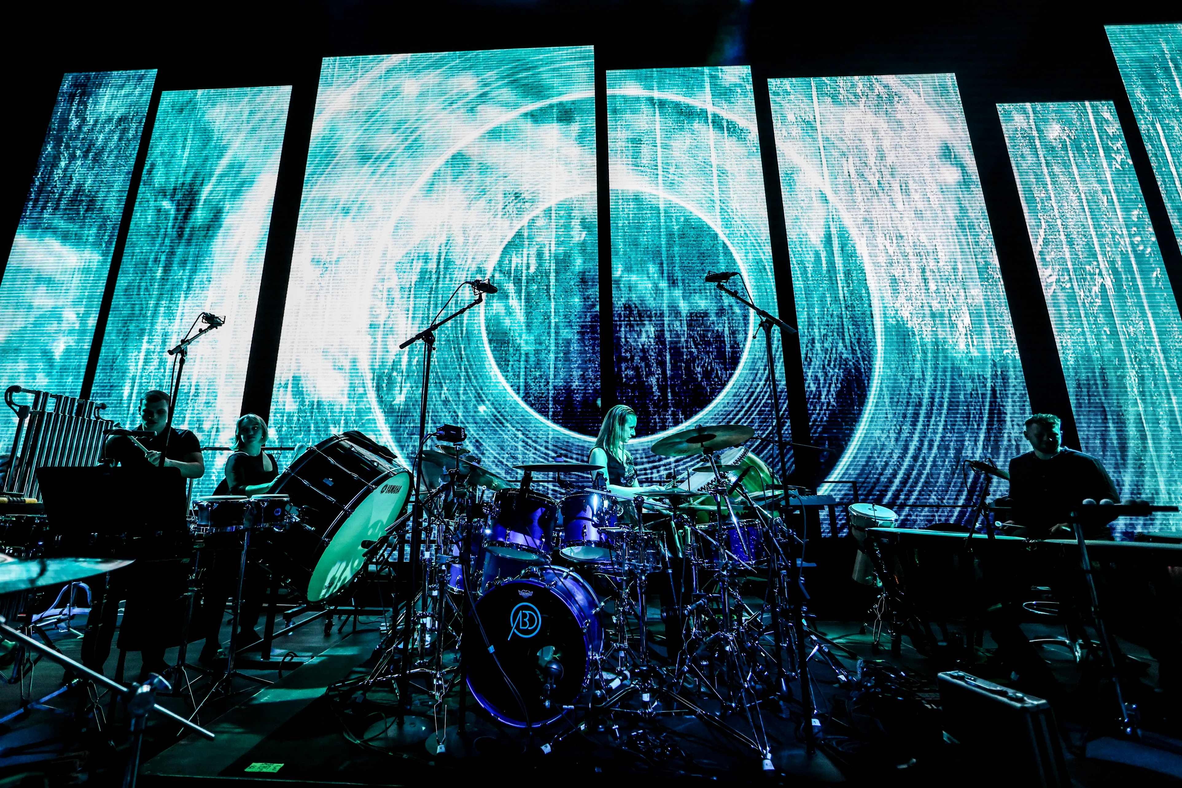 Orchestra performing on stage
